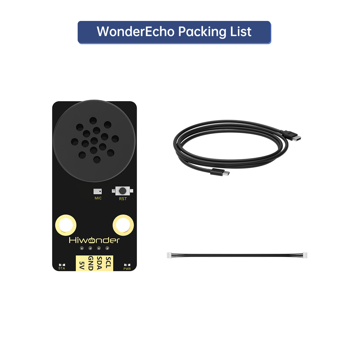 Hiwonder WonderEcho AI Voice Recognition Module Voice Broadcasting Custom Wake Words Offline Control Hiwonder WonderEcho AI Voice Recognition Module Voice Broadcasting Custom Wake Words Offline Control